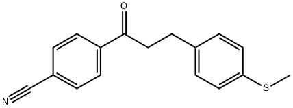 4'-CYANO-3-(4-THIOMETHYLPHENYL)PROPIOPHENONE Struktur