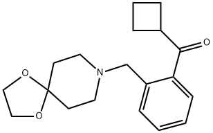 CYCLOBUTYL 2-[8-(1,4-DIOXA-8-AZASPIRO[4.5]DECYL)METHYL]PHENYL KETONE Struktur