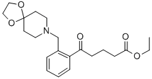 ETHYL 5-[2-[8-(1,4-DIOXA-8-AZASPIRO[4.5]DECYL)METHYL]PHENYL]-5-OXOVALERATE Struktur