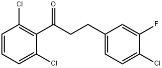 3-(4-CHLORO-3-FLUOROPHENYL)-2',6'-DICHLOROPROPIOPHENONE Struktur