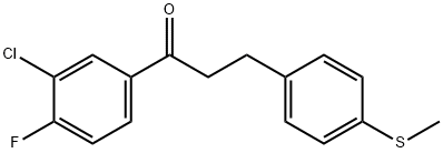 3'-CHLORO-4'-FLUORO-3-(4-THIOMETHYLPHENYL)PROPIOPHENONE Struktur