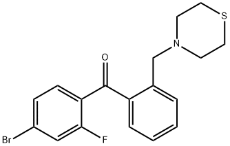 4-BROMO-2-FLUORO-2'-THIOMORPHOLINOMETHYL BENZOPHENONE Struktur