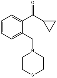 CYCLOPROPYL 2-(THIOMORPHOLINOMETHYL)PHENYL KETONE Struktur