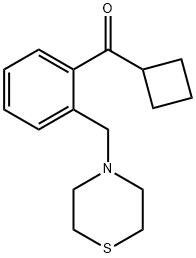 CYCLOBUTYL 2-(THIOMORPHOLINOMETHYL)PHENYL KETONE Struktur