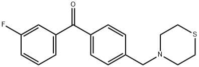 3-FLUORO-4'-THIOMORPHOLINOMETHYL BENZOPHENONE Struktur