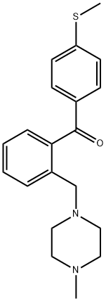 2-(4-METHYLPIPERAZINOMETHYL)-4'-THIOMETHYLBENZOPHENONE Struktur