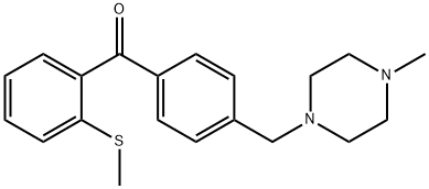 4'-(4-METHYLPIPERAZINOMETHYL)-2-THIOMETHYLBENZOPHENONE Struktur