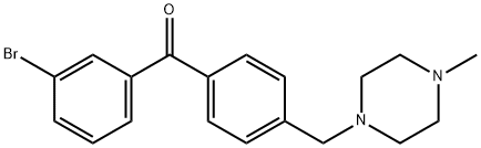 3-BROMO-4'-(4-METHYLPIPERAZINOMETHYL) BENZOPHENONE Struktur