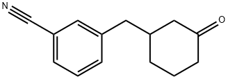 3-[(3-OXOCYCLOHEXYL)METHYL]BENZONITRILE Struktur