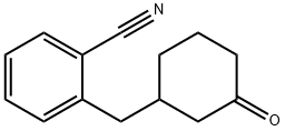 2-[(3-OXOCYCLOHEXYL)METHYL]BENZONITRILE Struktur