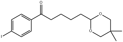 5-(5,5-DIMETHYL-1,3-DIOXAN-2-YL)-4'-IODOVALEROPHENONE Struktur