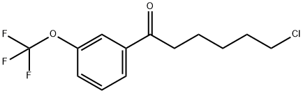 6-CHLORO-1-OXO-1-(3-TRIFLUOROMETHOXYPHENYL)HEXANE Struktur