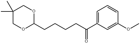 5-(5,5-DIMETHYL-1,3-DIOXAN-2-YL)-3'-METHOXYVALEROPHENONE Struktur