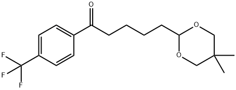 5-(5,5-DIMETHYL-1,3-DIOXAN-2-YL)-4'-TRIFLUOROMETHYLVALEROPHENONE Struktur