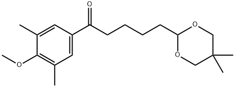 5-(5,5-DIMETHYL-1,3-DIOXAN-2-YL)-3',5'-DIMETHYL-4'-METHOXYVALEROPHENONE Struktur