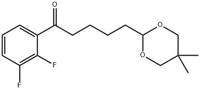 2',3'-DIFLUORO-5-(5,5-DIMETHYL-1,3-DIOXAN-2-YL)VALEROPHENONE Struktur