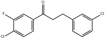 4'-CHLORO-3-(3-CHLOROPHENYL)-3'-FLUOROPROPIOPHENONE Struktur