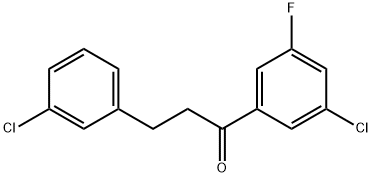 3'-CHLORO-3-(3-CHLOROPHENYL)-5'-FLUOROPROPIOPHENONE Struktur