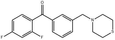 2,4-DIFLUORO-3'-THIOMORPHOLINOMETHYL BENZOPHENONE Struktur