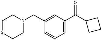 CYCLOBUTYL 3-(THIOMORPHOLINOMETHYL)PHENYL KETONE Struktur