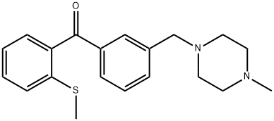 3'-(4-METHYLPIPERAZINOMETHYL)-2-THIOMETHYLBENZOPHENONE Struktur