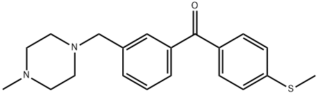 3-(4-METHYLPIPERAZINOMETHYL)-4'-THIOMETHYLBENZOPHENONE Struktur