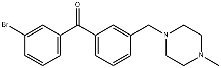 3-BROMO-3'-(4-METHYLPIPERAZINOMETHYL) BENZOPHENONE Struktur