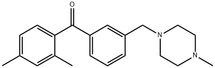 2,4-DIMETHYL-3'-(4-METHYLPIPERAZINOMETHYL) BENZOPHENONE Struktur