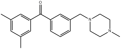 3,5-DIMETHYL-3'-(4-METHYLPIPERAZINOMETHYL) BENZOPHENONE Struktur