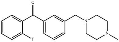 2-FLUORO-3'-(4-METHYLPIPERAZINOMETHYL) BENZOPHENONE Struktur