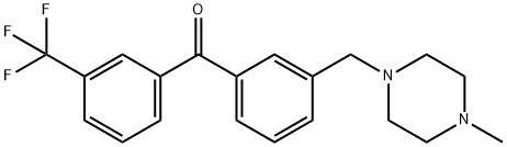 3-(4-METHYLPIPERAZINOMETHYL)-3'-TRIFLUOROMETHYLBENZOPHENONE Struktur