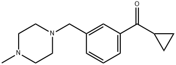 CYCLOPROPYL 3-(4-METHYLPIPERAZINOMETHYL)PHENYL KETONE Struktur