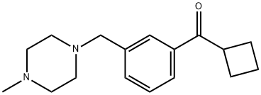 CYCLOBUTYL 3-(4-METHYLPIPERAZINOMETHYL)PHENYL KETONE Struktur