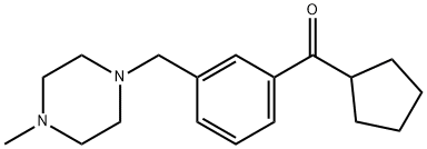 CYCLOPENTYL 3-(4-METHYLPIPERAZINOMETHYL)PHENYL KETONE Struktur