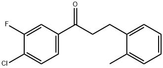 4'-CHLORO-3'-FLUORO-3-(2-METHYLPHENYL)PROPIOPHENONE Struktur