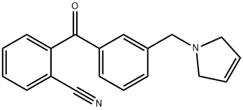 2-CYANO-3'-(3-PYRROLINOMETHYL) BENZOPHENONE Struktur