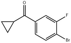 4-BROMO-3-FLUOROPHENYL CYCLOPROPYL KETONE Struktur