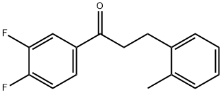 3',4'-DIFLUORO-3-(2-METHYLPHENYL)PROPIOPHENONE Struktur