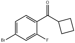 4-BROMO-2-FLUOROPHENYL CYCLOBUTYL KETONE Struktur