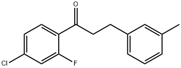 4'-CHLORO-2'-FLUORO-3-(3-METHYLPHENYL)PROPIOPHENONE Struktur