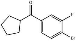 4-BROMO-3-FLUOROPHENYL CYCLOPENTYL KETONE Struktur