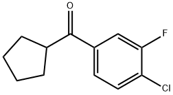 4-CHLORO-3-FLUOROPHENYL CYCLOPENTYL KETONE Struktur