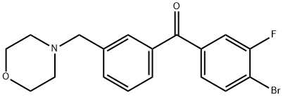 4-BROMO-3-FLUORO-3'-MORPHOLINOMETHYL BENZOPHENONE Struktur