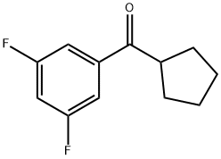 CYCLOPENTYL 3,5-DIFLUOROPHENYL KETONE Struktur