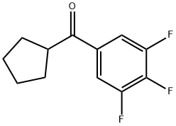 CYCLOPENTYL 3,4,5-TRIFLUOROPHENYL KETONE Struktur