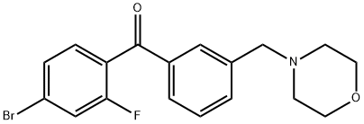 4-BROMO-2-FLUORO-3'-MORPHOLINOMETHYL BENZOPHENONE Struktur