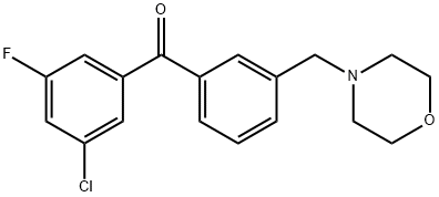 3-CHLORO-5-FLUORO-3'-MORPHOLINOMETHYL BENZOPHENONE price.