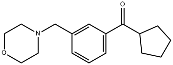 CYCLOPENTYL 3-(MORPHOLINOMETHYL)PHENYL KETONE Struktur