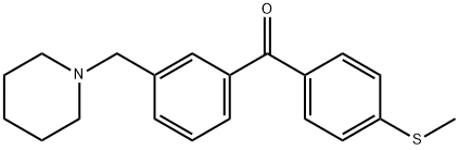 3-PIPERIDINOMETHYL-4'-THIOMETHYLBENZOPHENONE Struktur