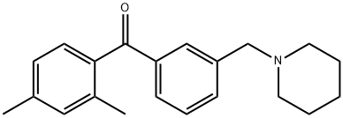 2,4-DIMETHYL-3'-PIPERIDINOMETHYL BENZOPHENONE Struktur